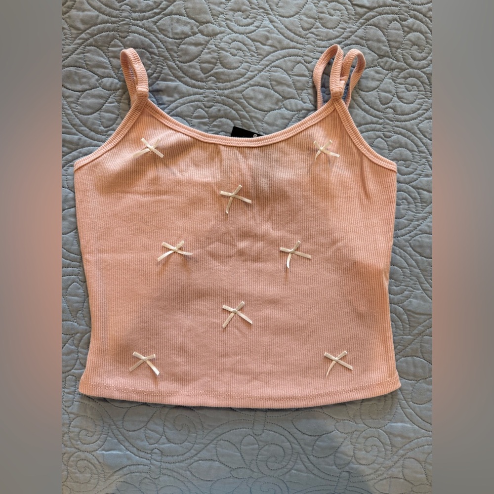 Charlotte Russe Blush Camisole with Bow Details